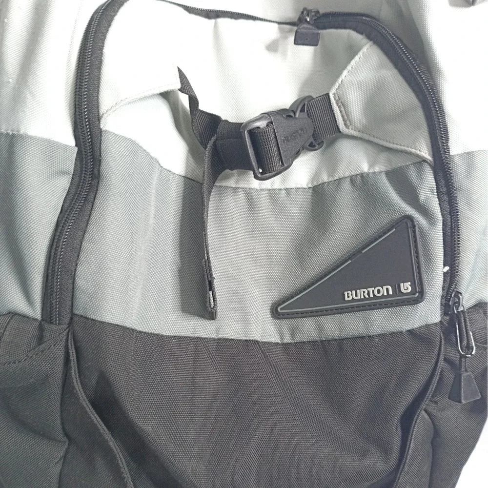 Burton Treble Yell Backpack Gray Black Colorblock Skate School Bag s9
